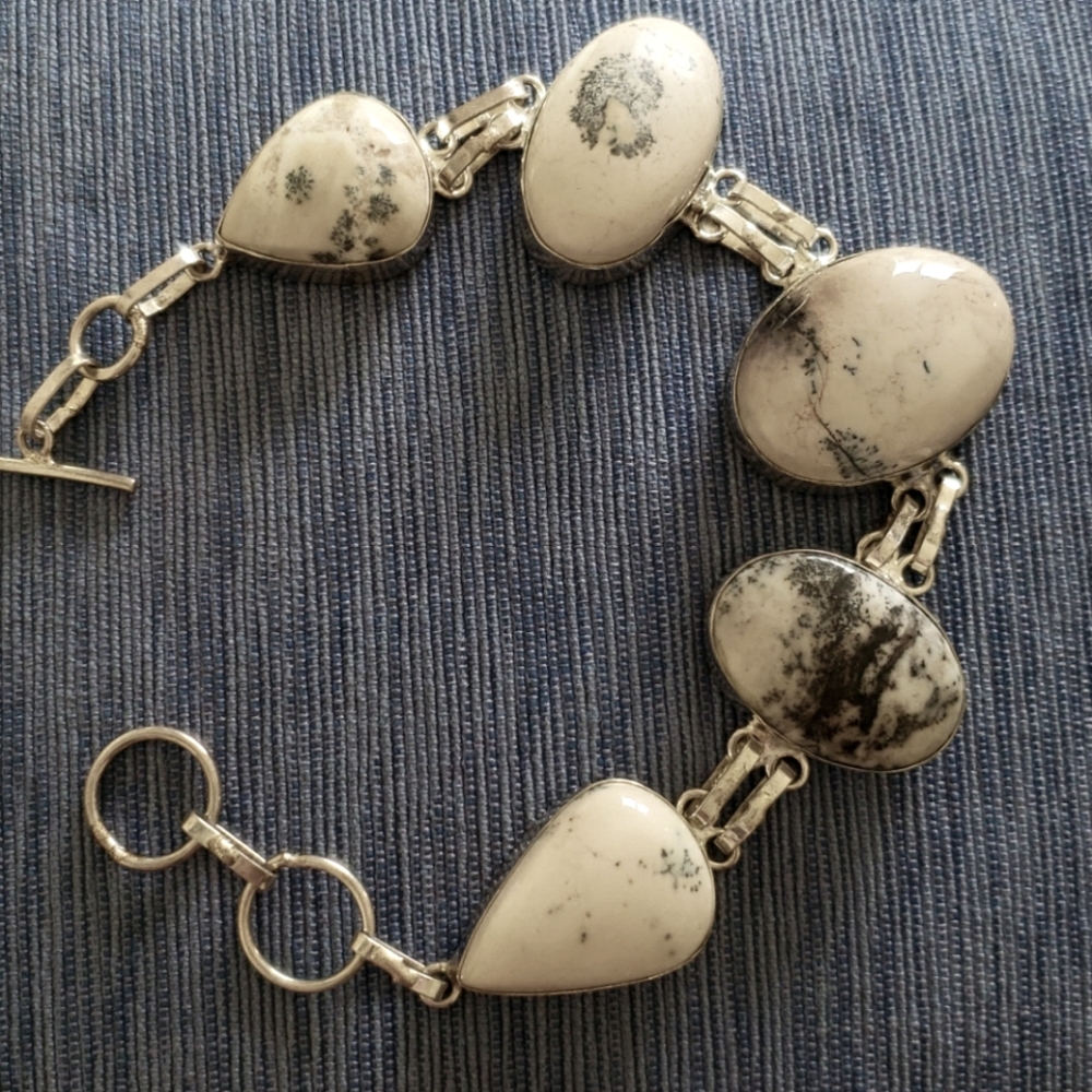 Bracelet,  handmade natural gemstone & 925silver